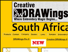 Tablet Screenshot of creative-drawings.co.za